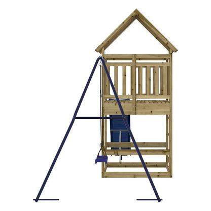 Outdoor Playset Blue Vacuum pressure treated pinewood Large