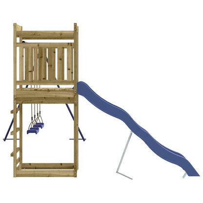 Outdoor Playset Brown, Blue Vacuum pressure impregnated pinewood