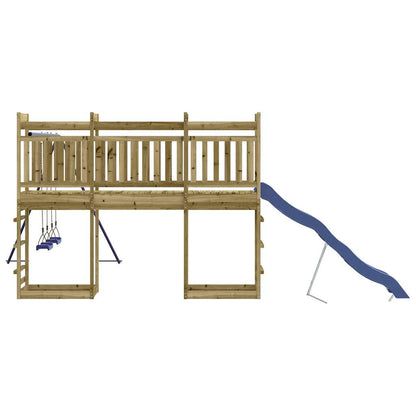 Outdoor Playset Brown Solid pine wood Large Durable