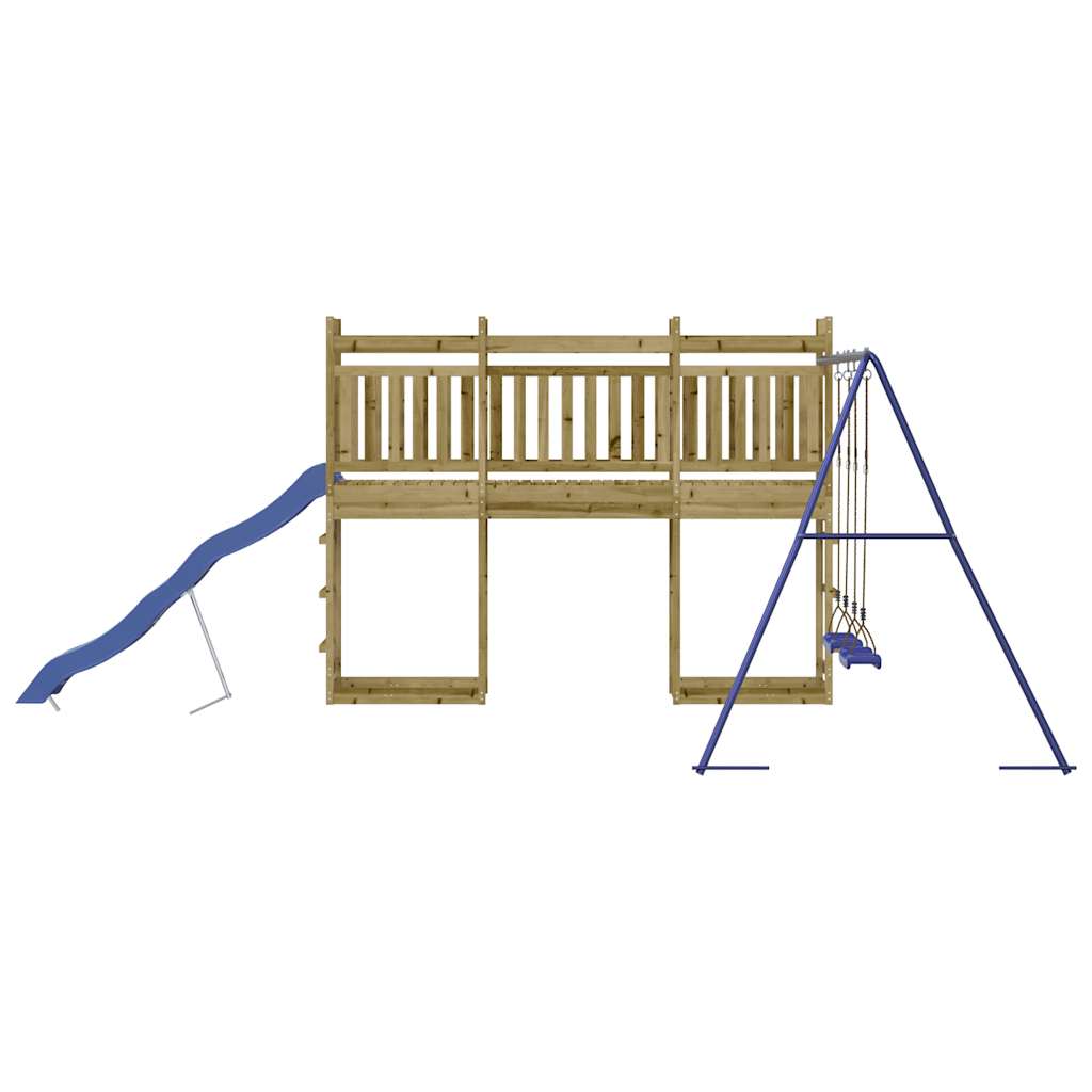 Outdoor Playset Brown Solid pine wood Large Durable
