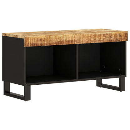 TV Cabinet Natural wood and black Solid mango wood, Iron Medium