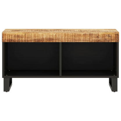 TV Cabinet Natural wood and black Solid mango wood, Iron Medium