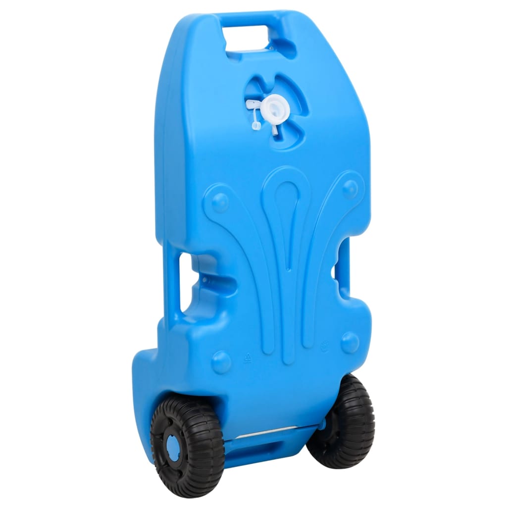 Wheeled Water Tank for Camping 6.6 gal Blue
