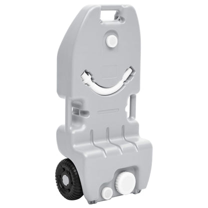 Wheeled Water Tank for Camping 6.6 gal Gray
