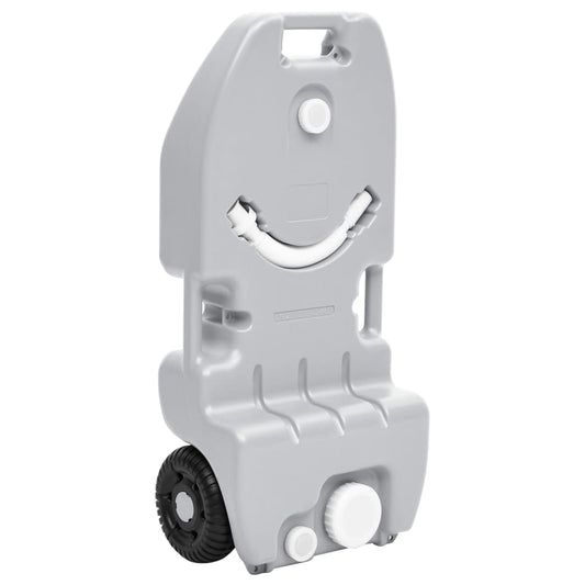Wheeled Water Tank for Camping 6.6 gal Gray