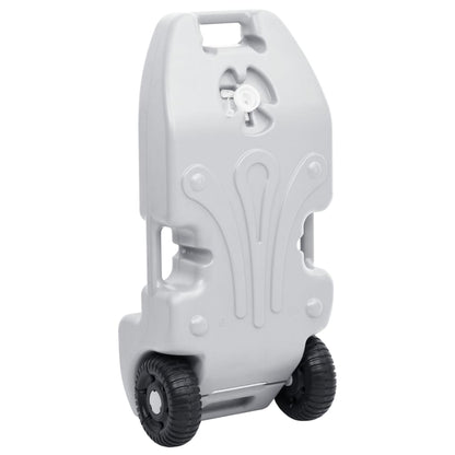Wheeled Water Tank for Camping 6.6 gal Gray