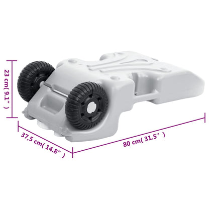 Wheeled Water Tank for Camping 6.6 gal Gray