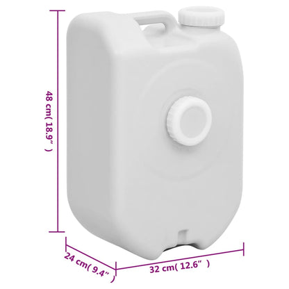 Portable Water Tank with Adapter 6.3 gal Gray