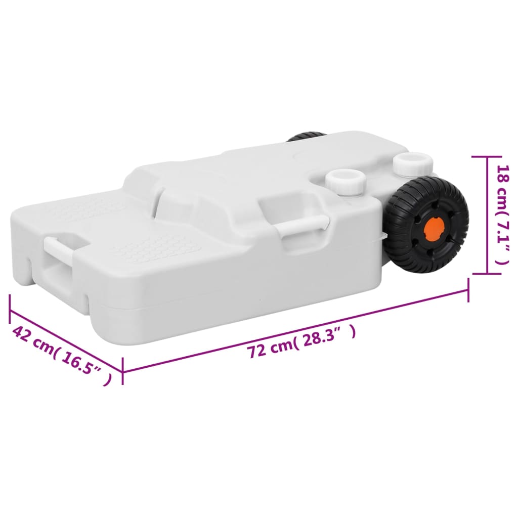 Wheeled Water Tank for Camping 7.9 gal Gray