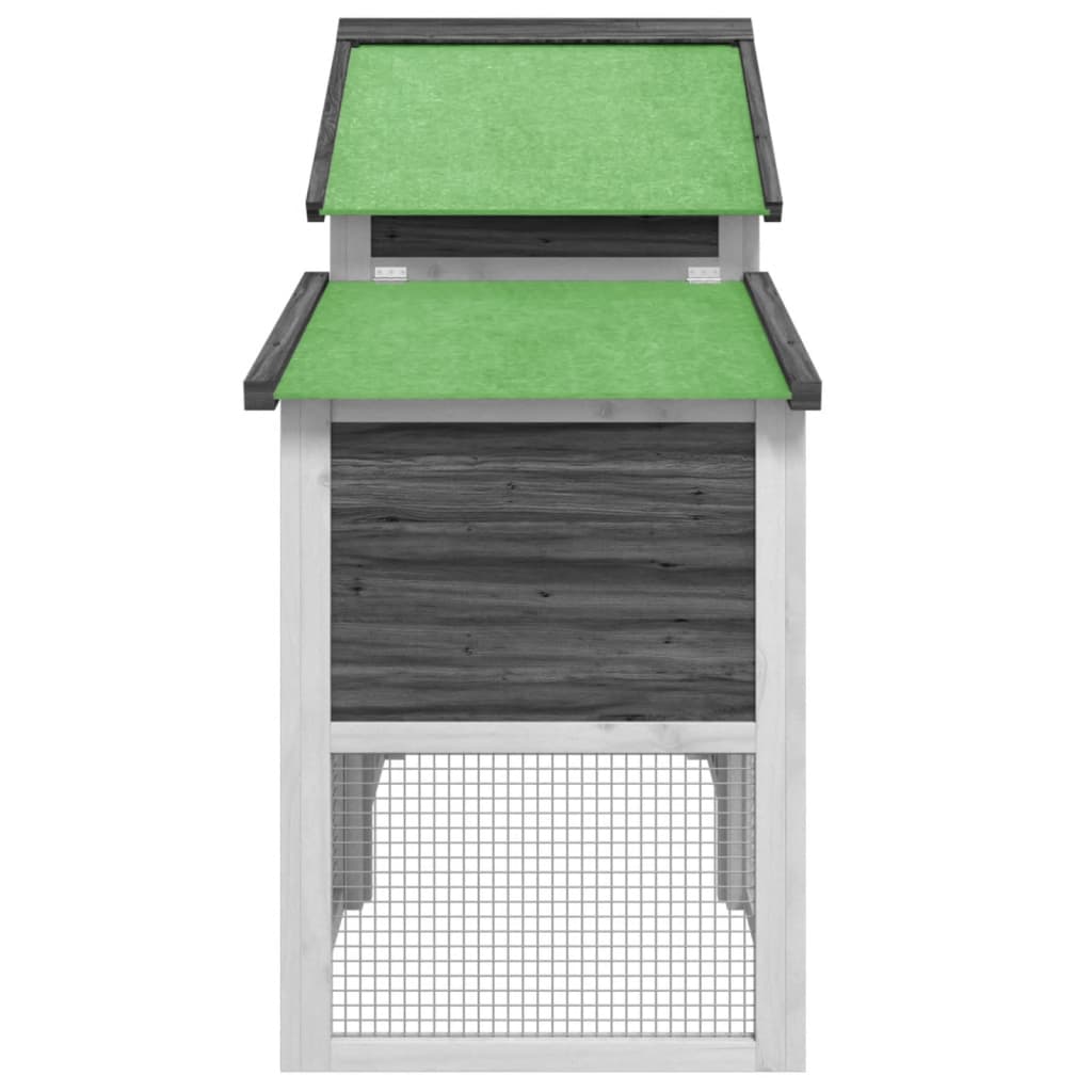 Chicken Coop Grey Solid pine wood, plywood Large Chicken Coop