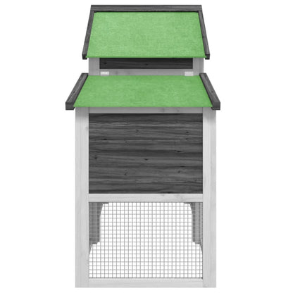 Chicken Coop Grey Solid pine wood, plywood Large Chicken Coop