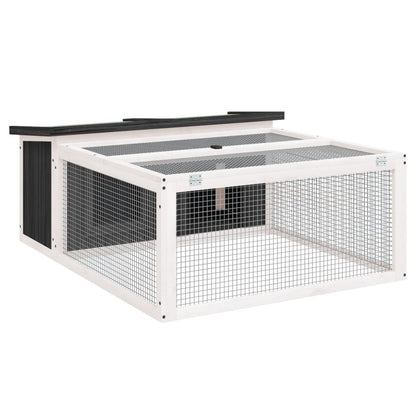 Rabbit Hutch Grey Solid pine wood, plywood, wire mesh