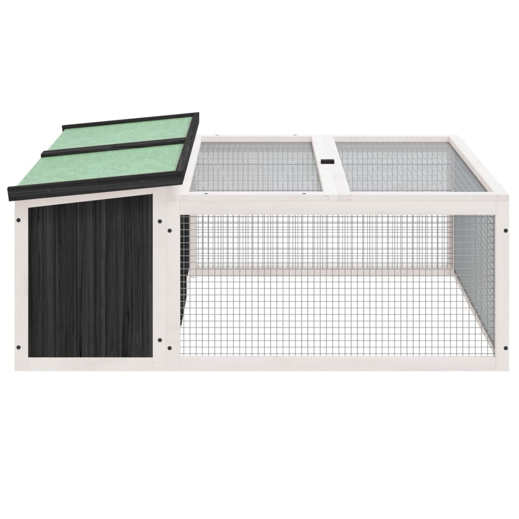 Rabbit Hutch Grey Solid pine wood, plywood, wire mesh