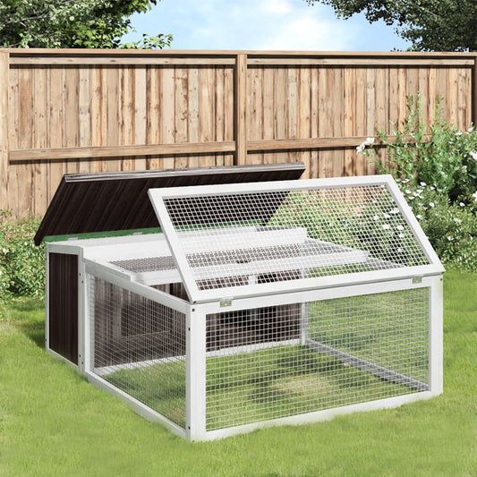 Rabbit Hutch Grey Solid pine wood, plywood, wire mesh
