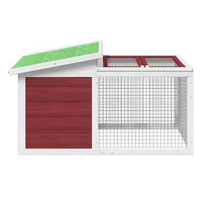 Rabbit Hutch Mocha Solid pine wood Medium Durable Rabbit Hutch