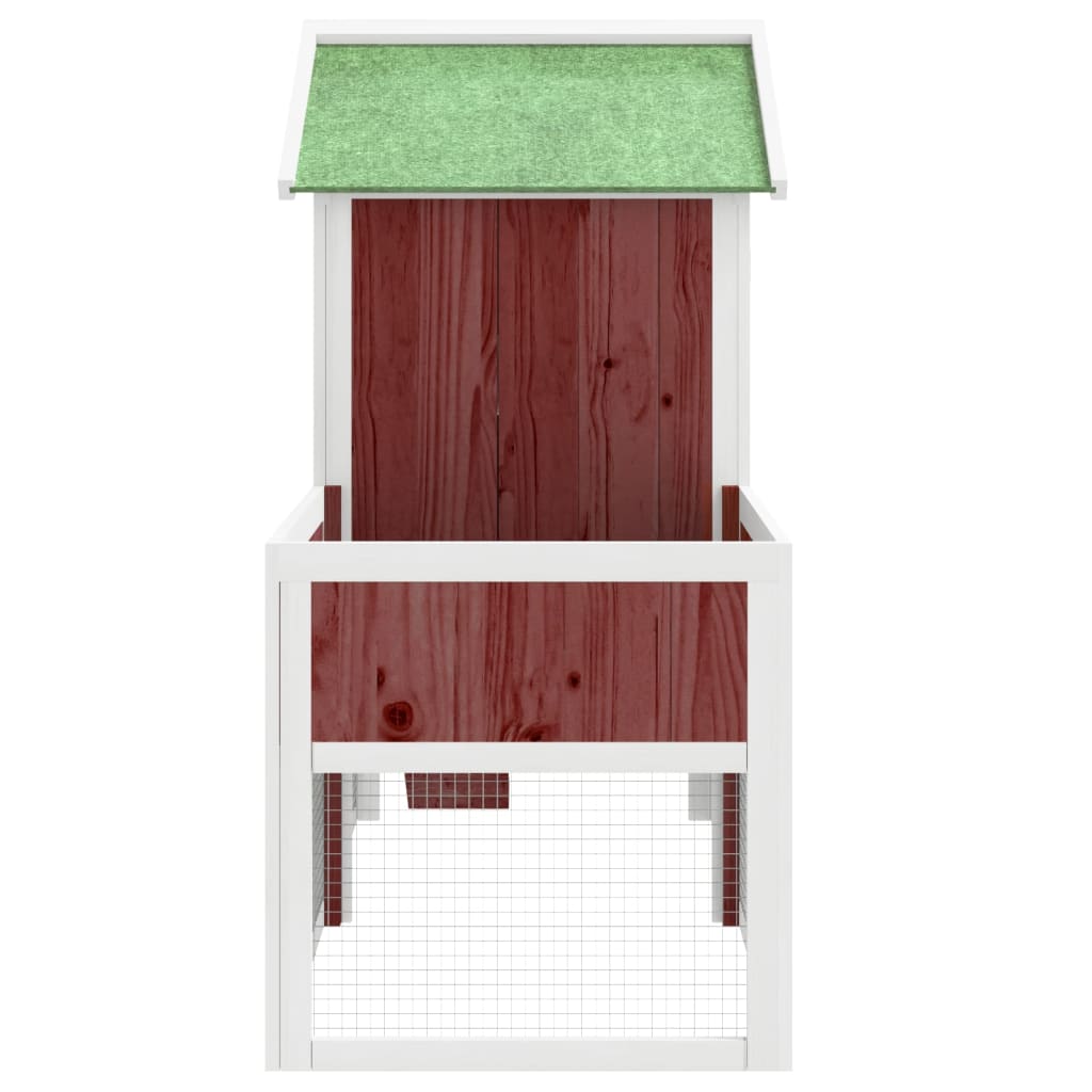 Large Rabbit Hutch Mocha Solid Pine Wood Collapsible Rustic