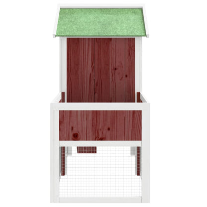 Large Rabbit Hutch Mocha Solid Pine Wood Collapsible Rustic