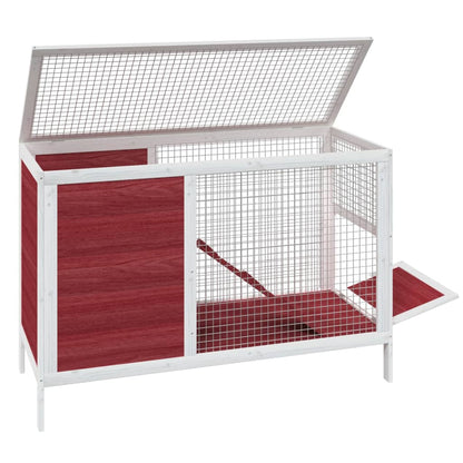 Rabbit Hutch Mocha Solid Pine Wood 40.6 x 17.3 x 27.4 in