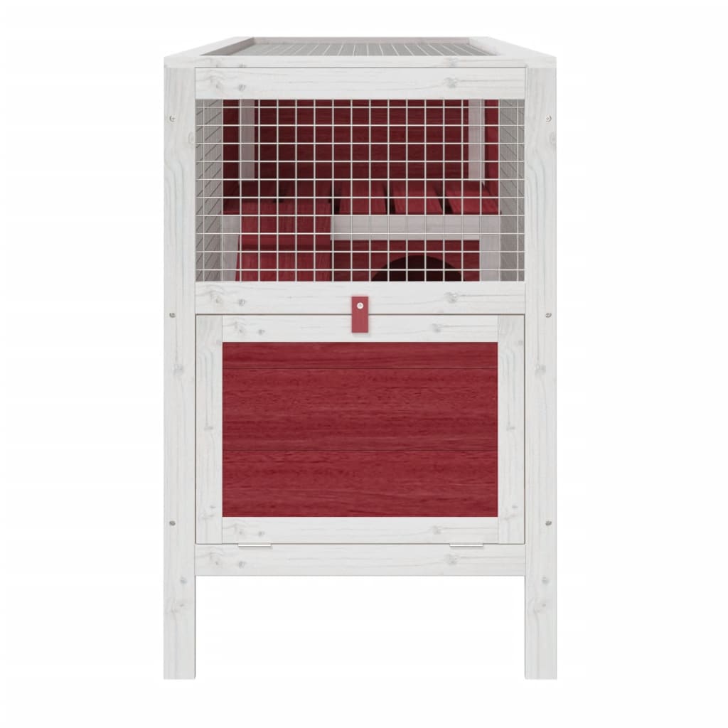 Rabbit Hutch Mocha Solid Pine Wood 40.6 x 17.3 x 27.4 in