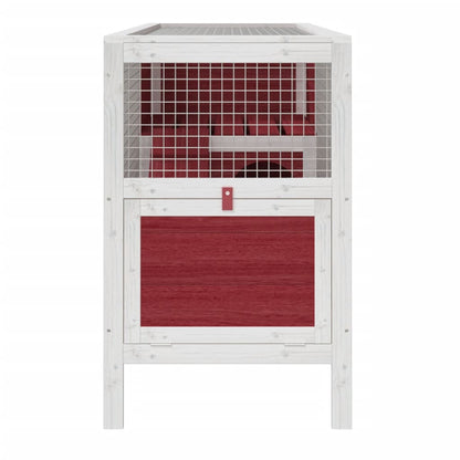 Rabbit Hutch Mocha Solid Pine Wood 40.6 x 17.3 x 27.4 in