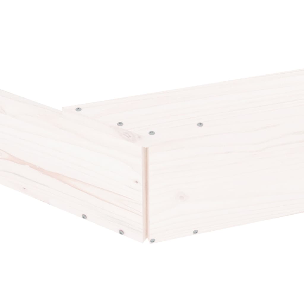 Sandbox White Solid Pine Wood Medium Seats Many Sandbox