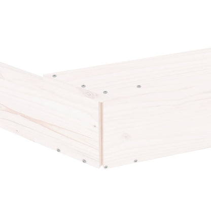 Sandbox White Solid Pine Wood Medium Seats Many Sandbox