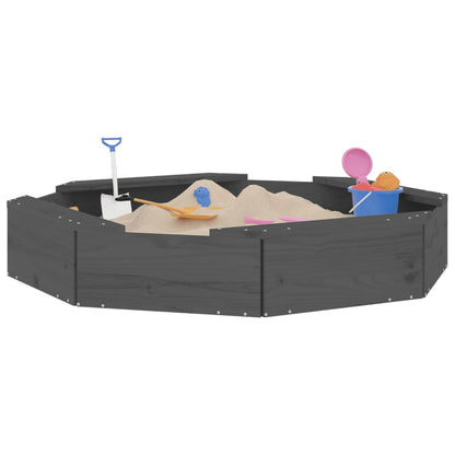 Sandbox Grey Solid pine wood 43.7 x 43.7 x 7.9 in Durable