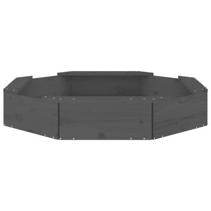 Sandbox Grey Solid pine wood 43.7 x 43.7 x 7.9 in Durable