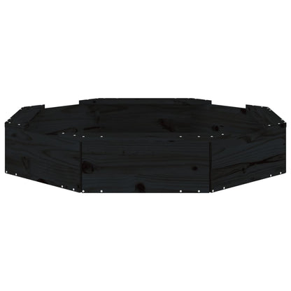 Sandbox Black Solid pine wood Medium Seats Many Sandbox