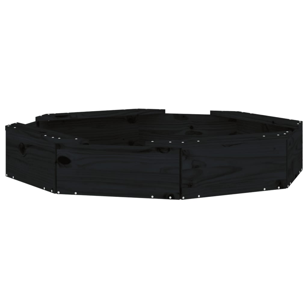 Sandbox Black Solid pine wood Medium Seats Many Sandbox