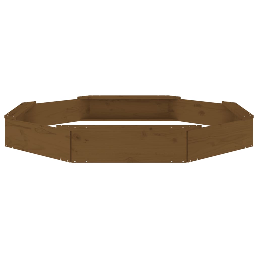 Sandbox Honey Brown Solid Pine Wood 62.8 in x 62.8 in x 7.9 in