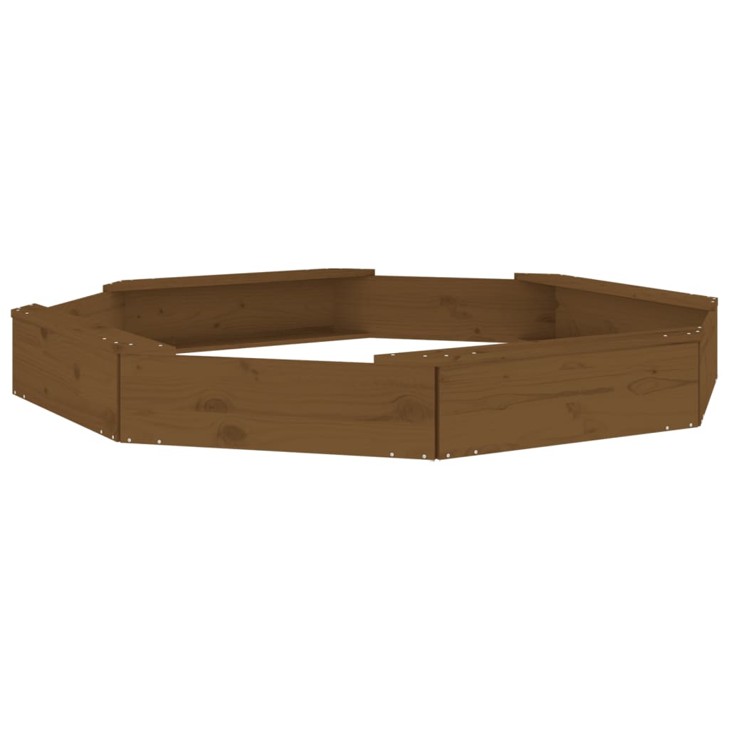 Sandbox Honey Brown Solid Pine Wood 62.8 in x 62.8 in x 7.9 in