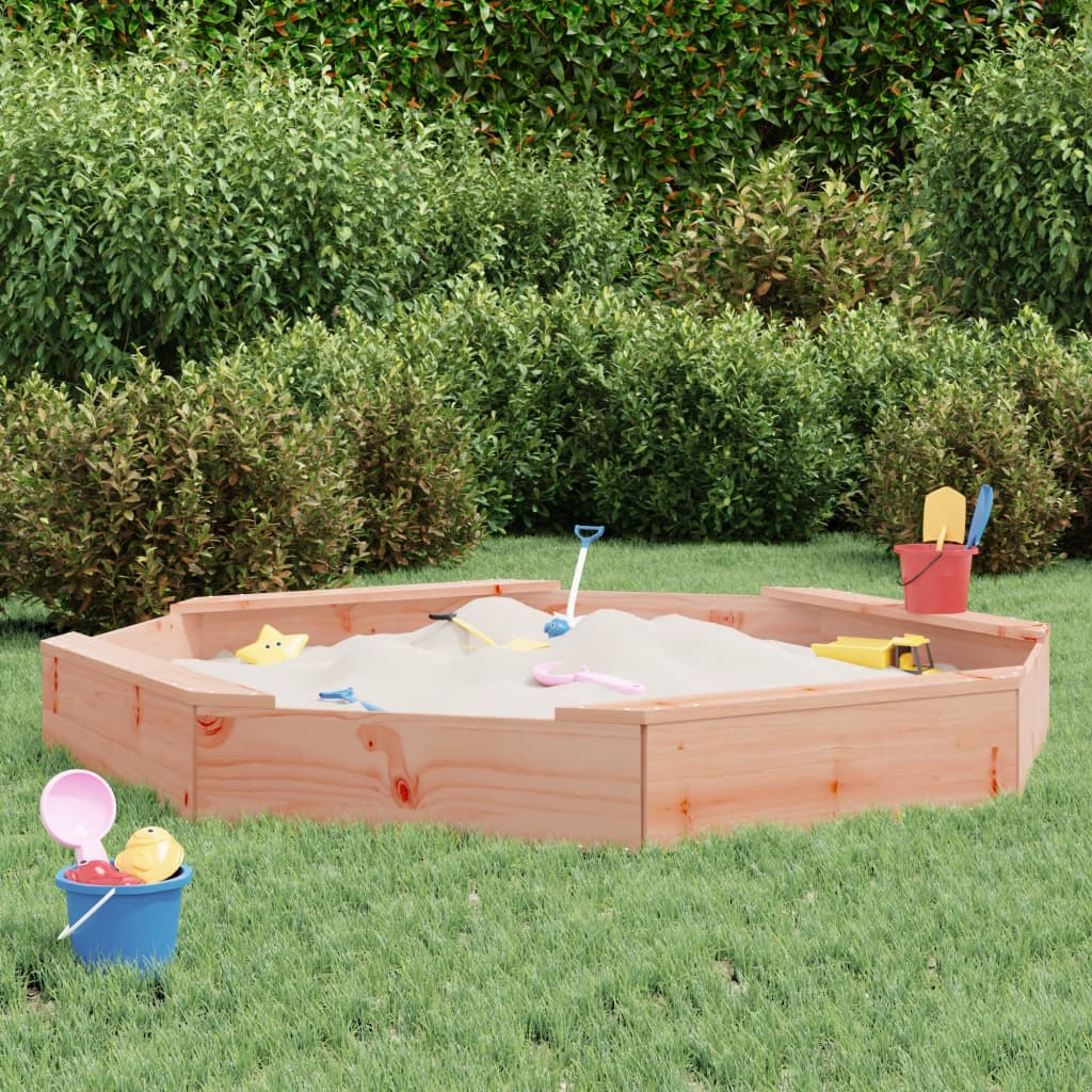 Sandbox Natural wood Solid douglas wood Large Durable Sandbox