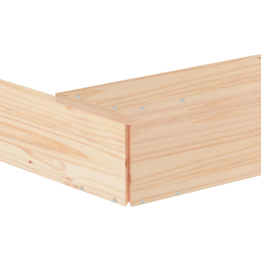 Sandbox Natural Pine Solid pine wood 91.3 in x 91.3 in x 7.9 in