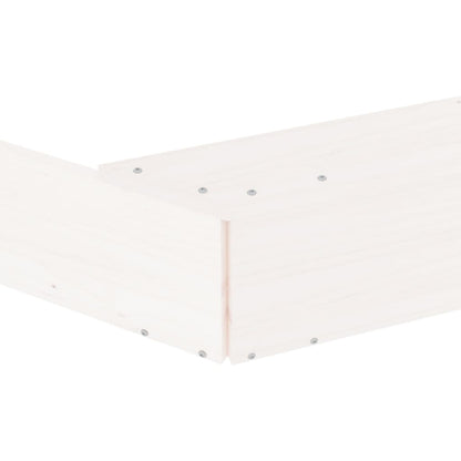 Sandbox White Solid pine wood Large Durable Sandpit Octagonal