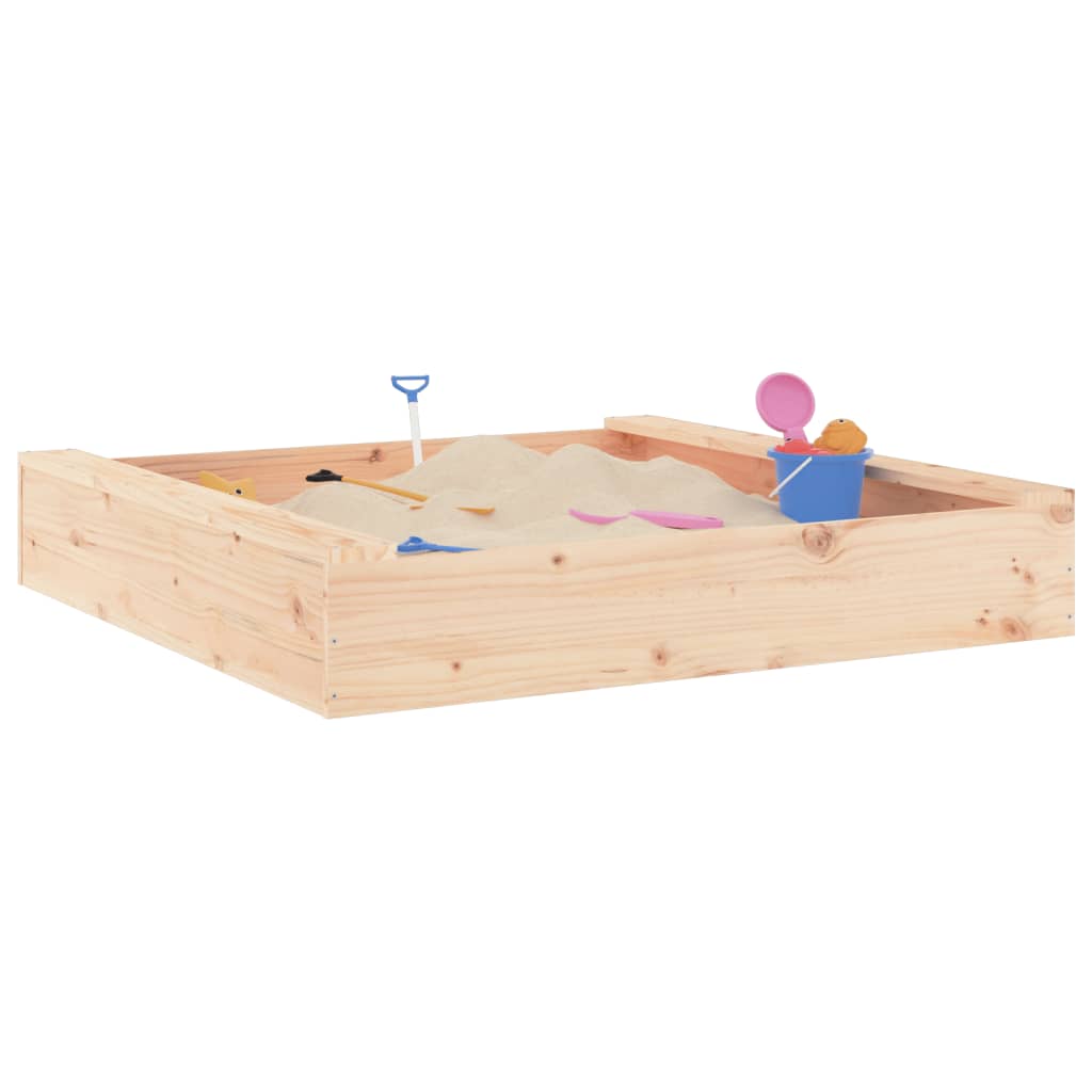 Sandbox Natural wood Solid pine wood 43.7 in x 43.7 in