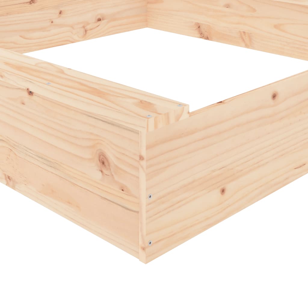 Sandbox Natural wood Solid pine wood 43.7 in x 43.7 in