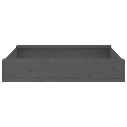 Sandbox Gray Solid Pine Wood Medium Durable Sandbox Square