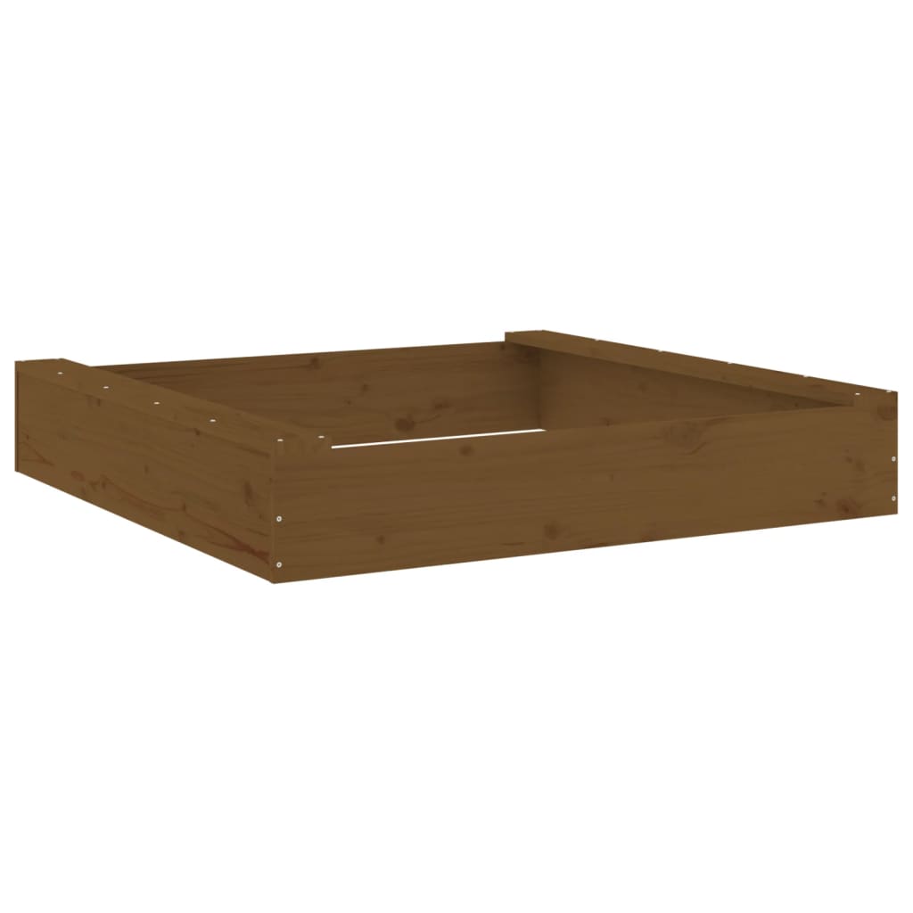 Sandbox Honey brown Solid pine wood Medium Collapsible Sandbox