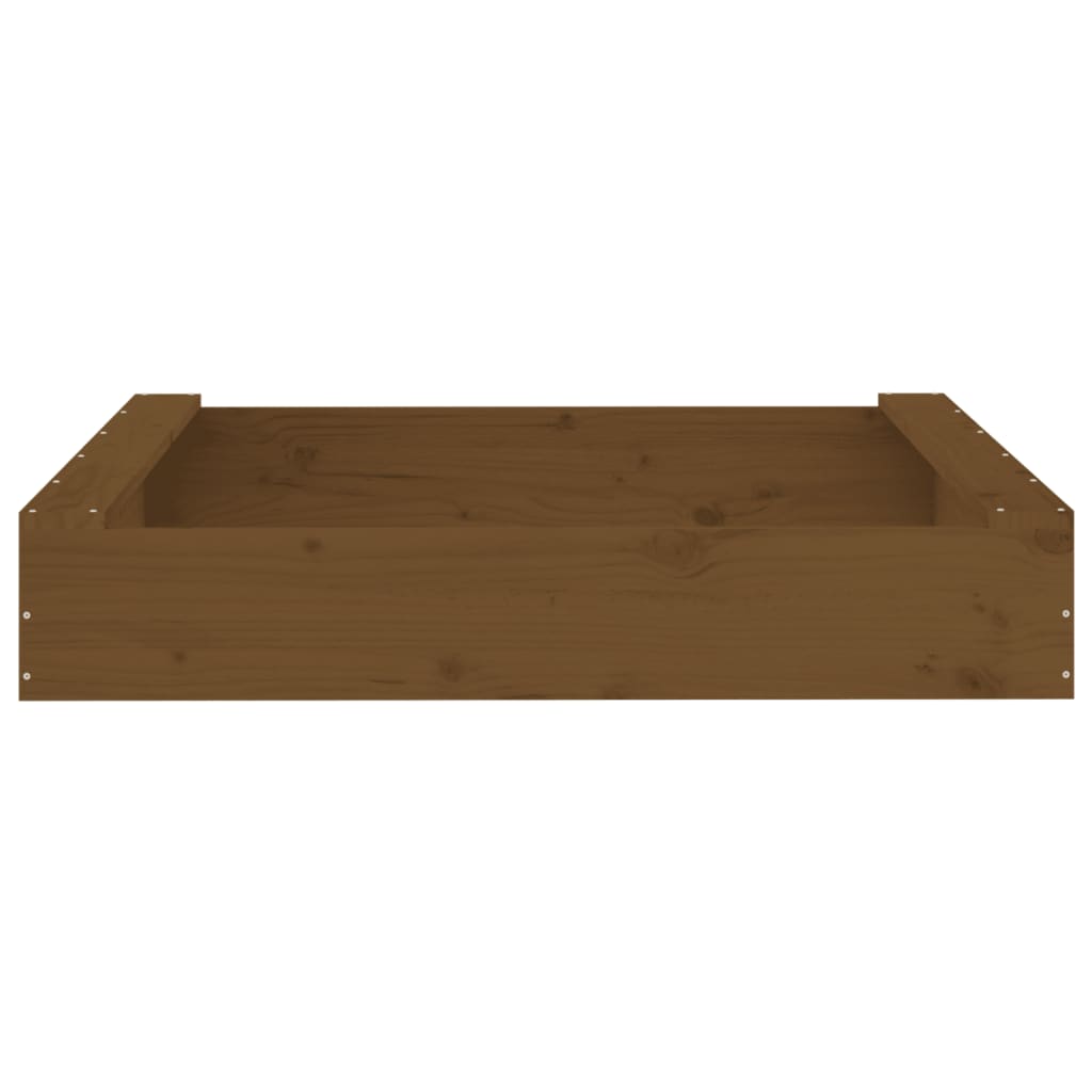 Sandbox Honey brown Solid pine wood Medium Collapsible Sandbox