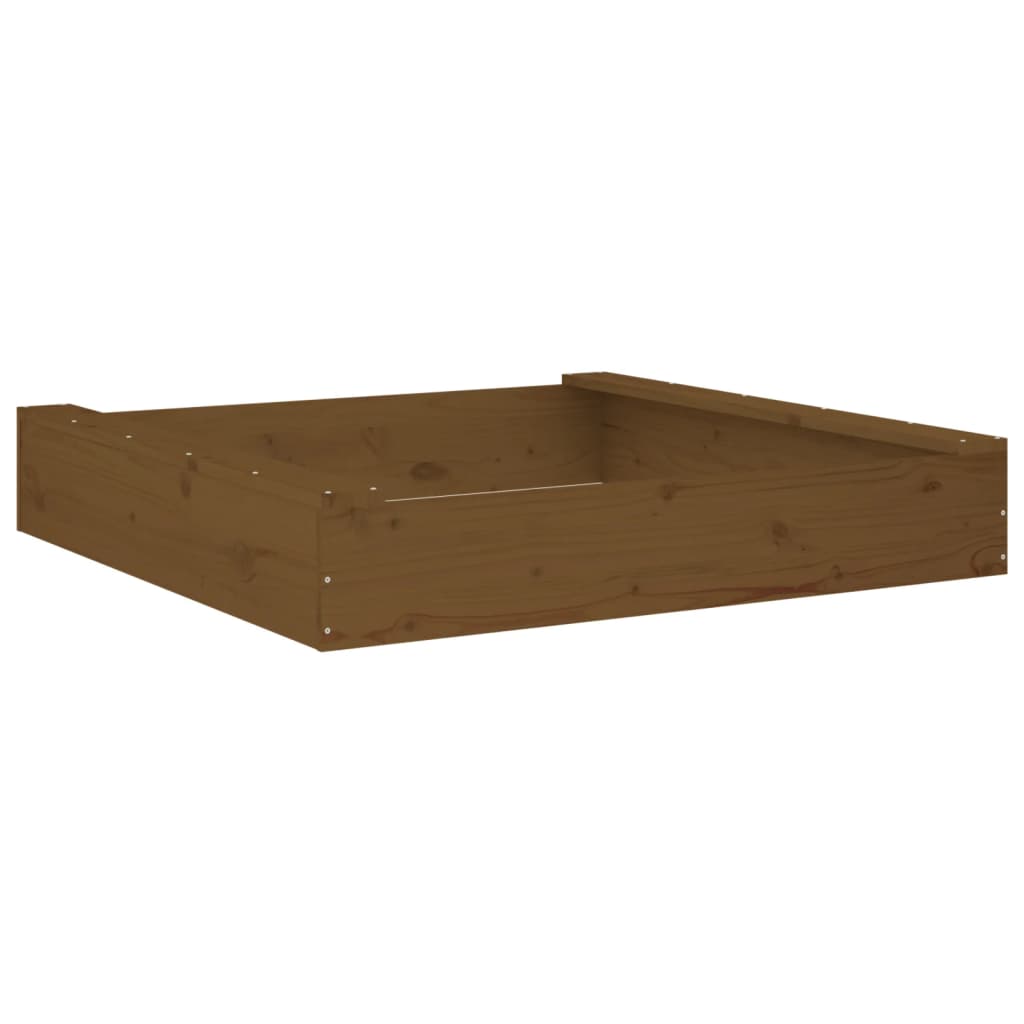 Sandbox Honey brown Solid pine wood Medium Collapsible Sandbox