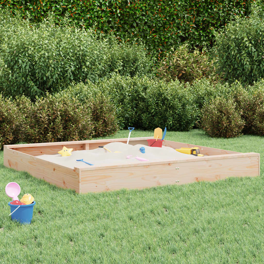 Sandbox Natural Pine Solid Pine Wood Medium Seats Many Sandbox