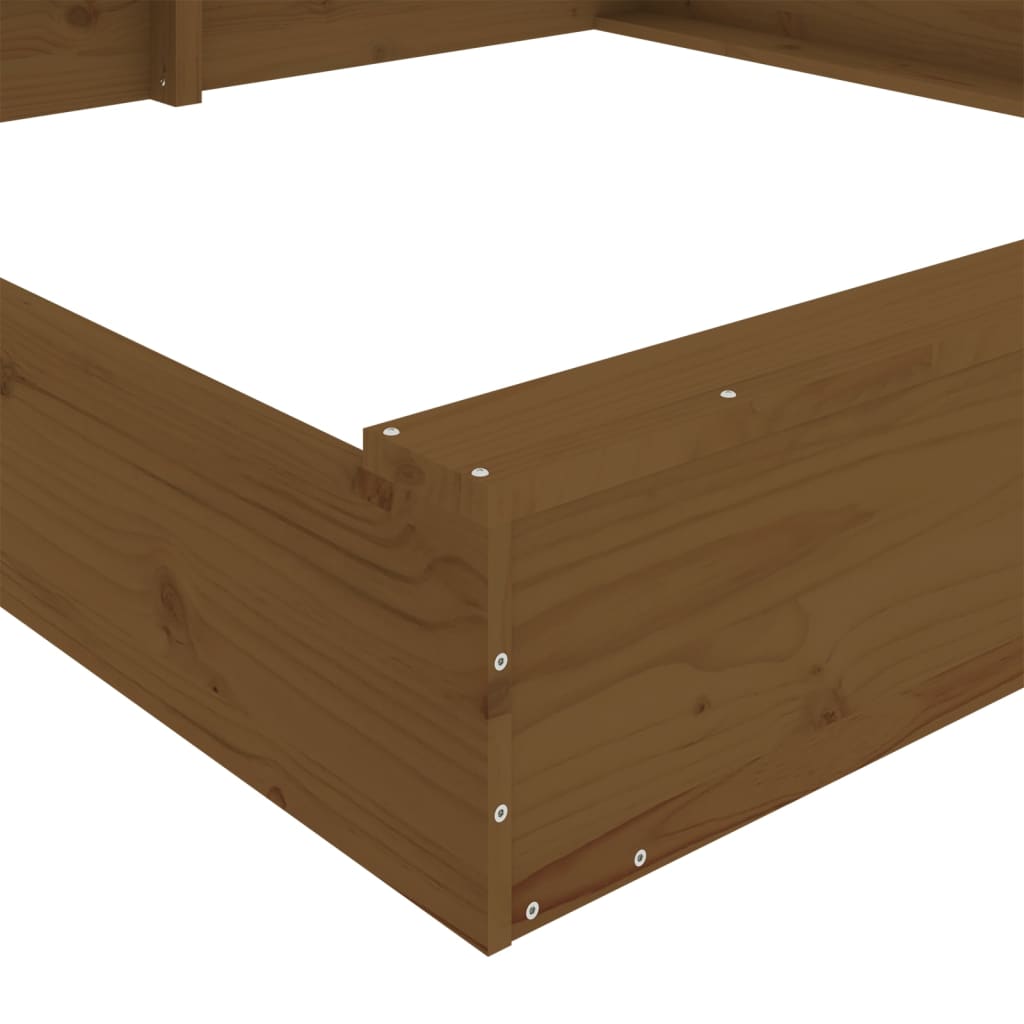Sandbox Honey Brown Solid Pine Wood Large Breathable Design