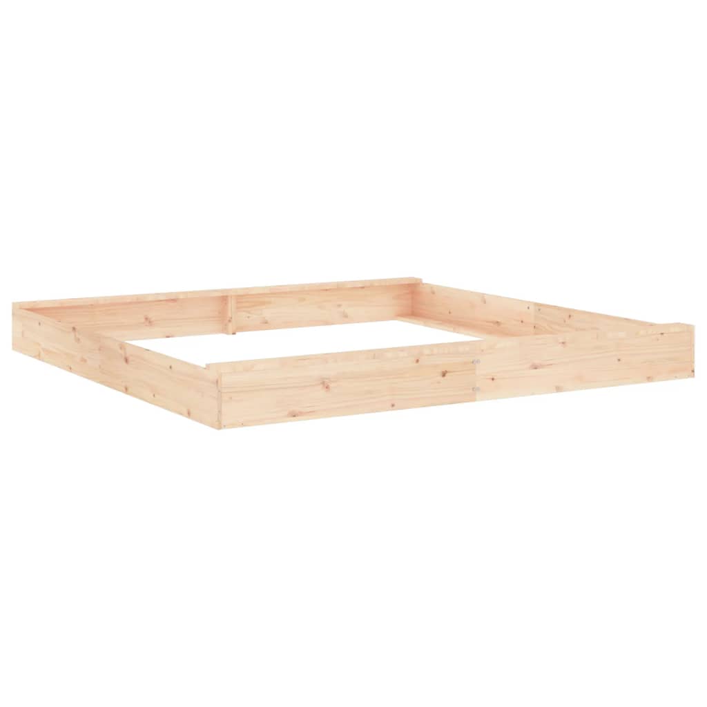 Sandbox Natural Pine Solid Pine Wood Large Durable Sandpit