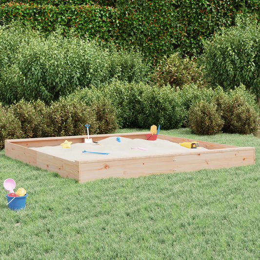 Sandbox Natural Pine Solid Pine Wood Large Durable Sandpit