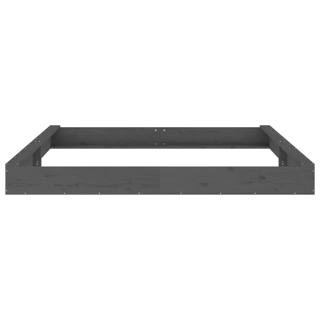 Sandbox Grey Solid pine wood 78.7 in x 78.7 in x 7.9 in Durable
