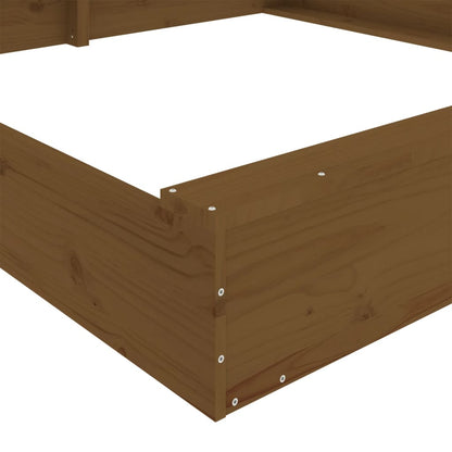 Sandbox Honey brown Solid pine wood 78.7 x 78.7 in Expandable