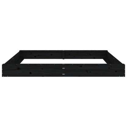 Sandbox Black Solid pine wood 78.7 x 78.7 in Adjustable Armrests