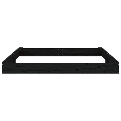 Sandbox Black Solid pine wood 78.7 x 78.7 in Adjustable Armrests