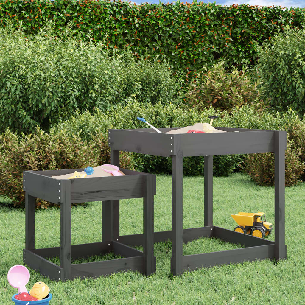 Sand Table Grey Solid pine wood Two sizes: 27.6 in and 19.7 in